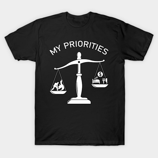 My Priorities Aikido Tips The Scale T-Shirt by magazin